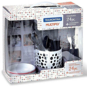 JGO.CUBIERTOS MULTIPLY X24 P.+3 ACCESORIOS TRAMONT