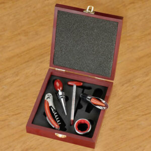 SET P/VINO 5P.C/ESTUCHE MADERA CAMPAGNA