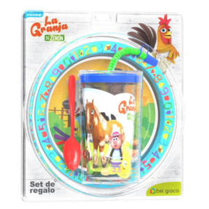 SET PLATO+VASO SPORT C/CUCH.CANCIONES DE LA GRANJA
