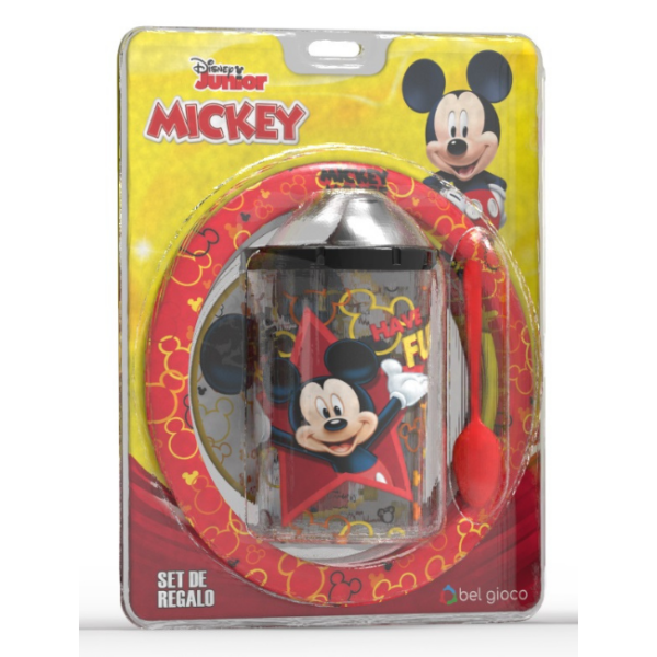 SET BOWL+VASO T/TOMADORA C/CUCH.MICKEY