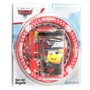 SET PLATO+VASO CAFE C/CUCH.CARS