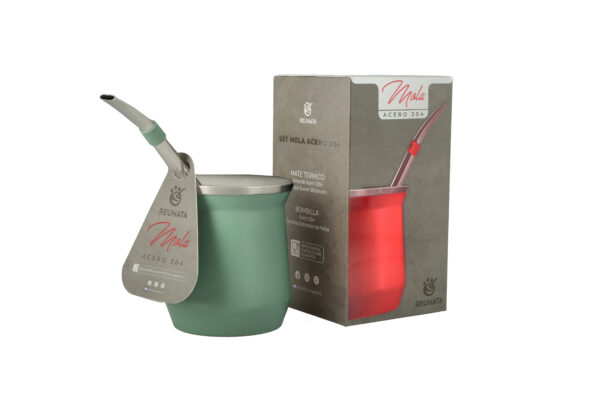 SET MATE ACERO MOLA C/BOMBILLA REUNATA