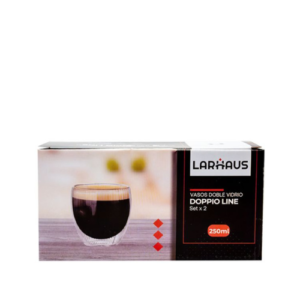 SET X2 TAZA DOPPIO LINE D.VIDRIO 250CC.LARHAUS