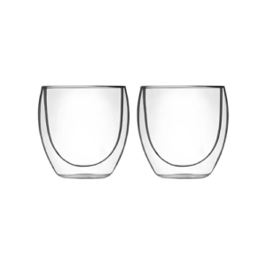 SET X2 TAZA ESPRESSO D.VIDRIO 100CC.LARHAUS