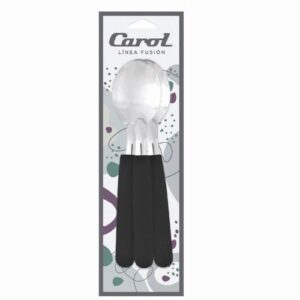SET X3 CUCHARA MESA M/NEGRO CAROL