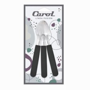SET X3 CUCHARA TE M/NEGRO CAROL