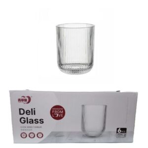 VASO VIDRIO LABRADO RAYADO X250 ROCK