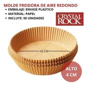 SET X50 PAPELES REDONDOS FREIDORA AIRE ROCK