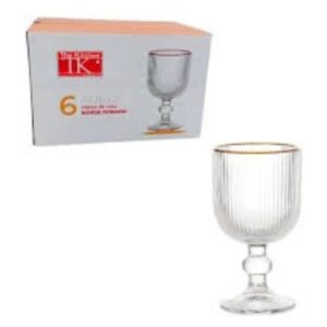 SET X6 COPAS VINO B.DORADO 270CC SF