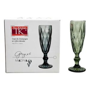 SET X6 COPAS CHAMPAGNE COLOR 170CC SF